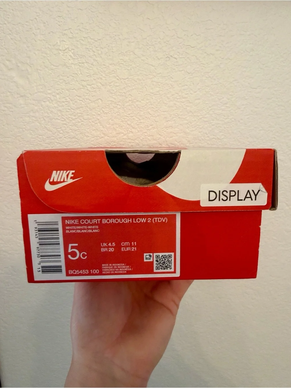 NIKE Court Borough Low 2 - White, Size 5